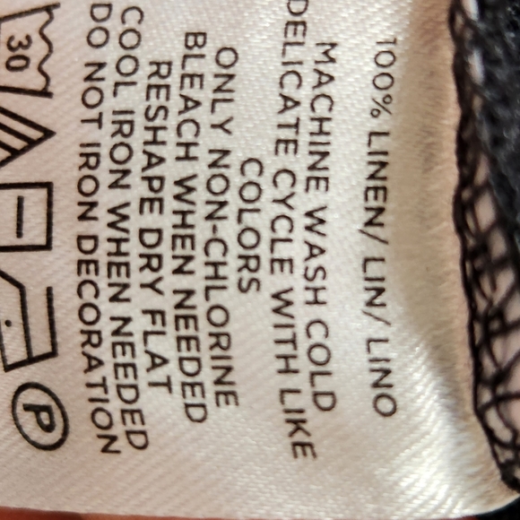 LOFT Black short sleeved linen top Size Small - Picture 4 of 6